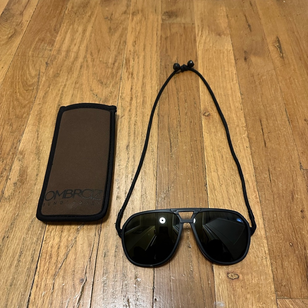 Ombraz Classic Frame Black Armless Sunglasses